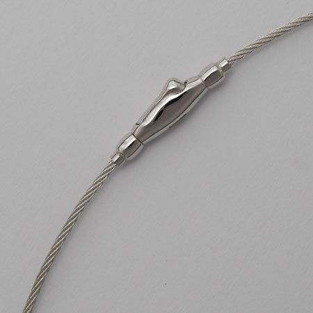 White Gold Neckwire ~ 1mm