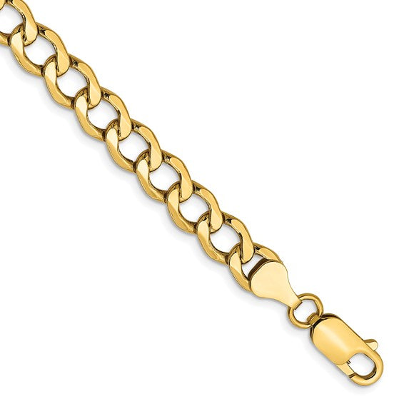 Gold Curb Bracelet ~ 6.4mm