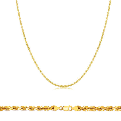 Gold Rope Chain ~ 1mm
