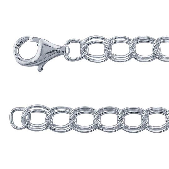 Silver Double Link Bracelet ~ 4.2mm