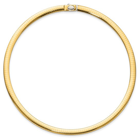 White and Yellow Gold Two-Toned Reversible Omega ~ 6mm