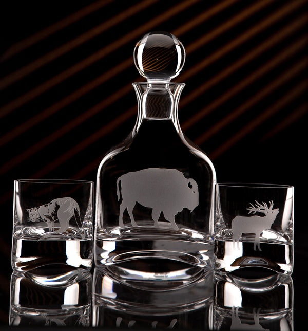 Round Crystal Arched Bottom Liquor Decanter
