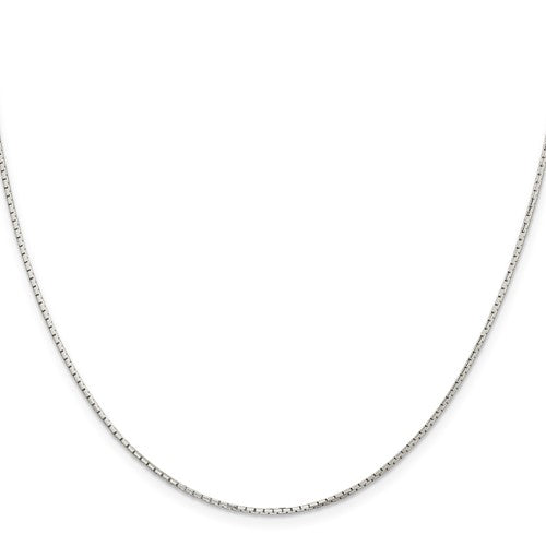 White Gold Mirror Box Chain ~ 1.0mm