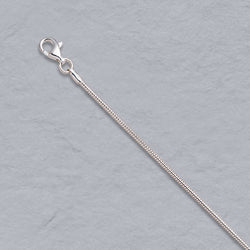 Silver Chain 20" Snake Rd 1.2mm Lobster Clasp