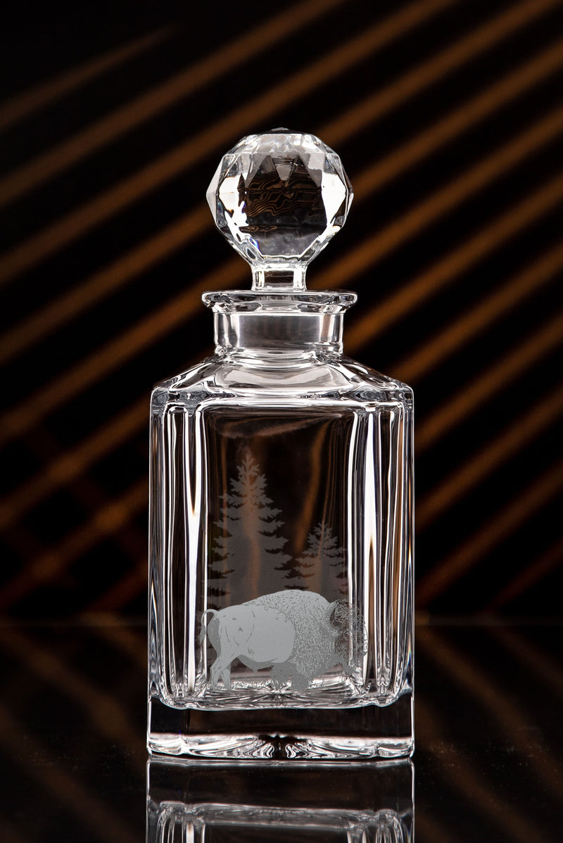Crystal Liquor Decanter w/Elegant Concave Sides – Hines Goldsmiths