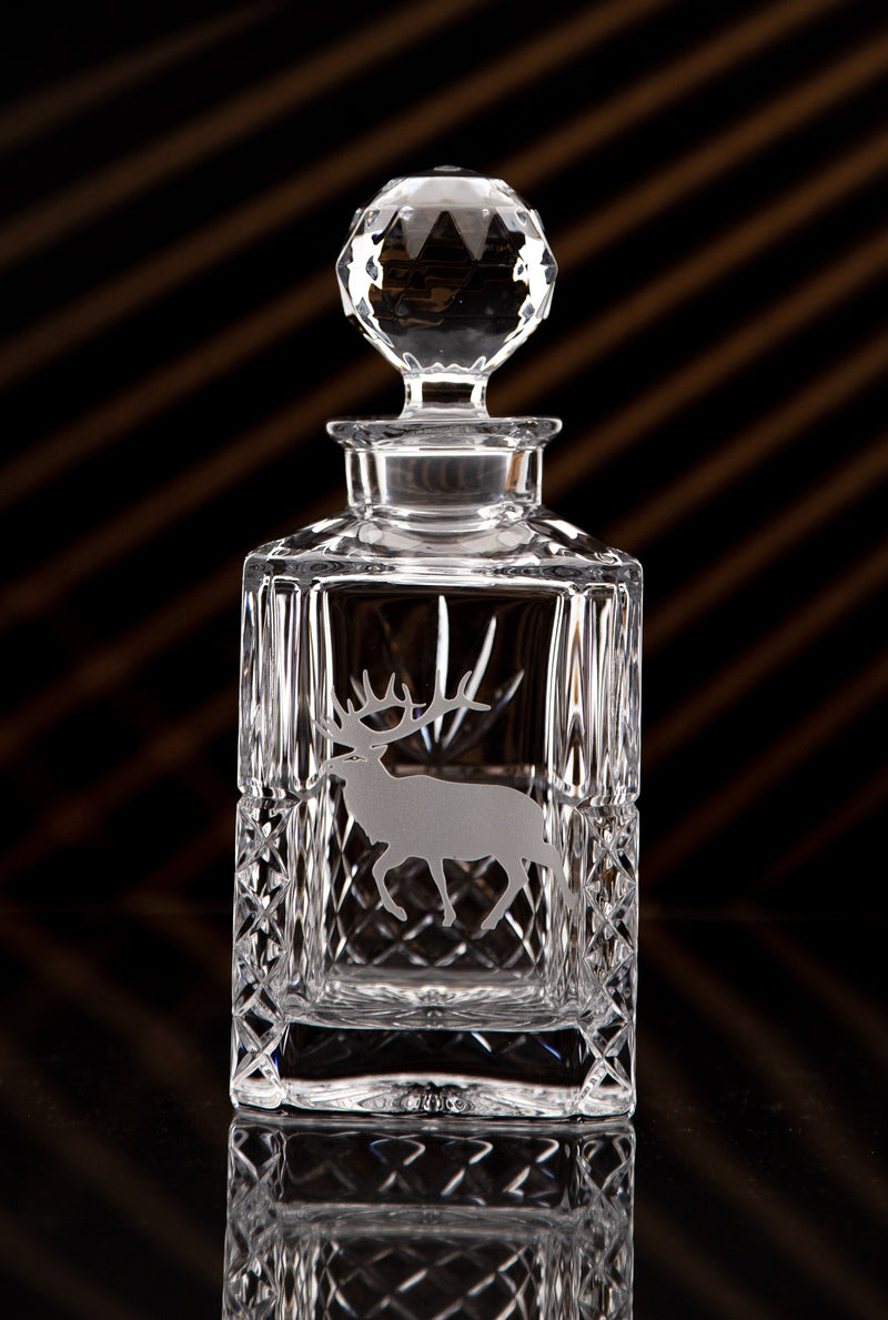 GL214; Wedgewood Pattern Crystal Liquor Decanter