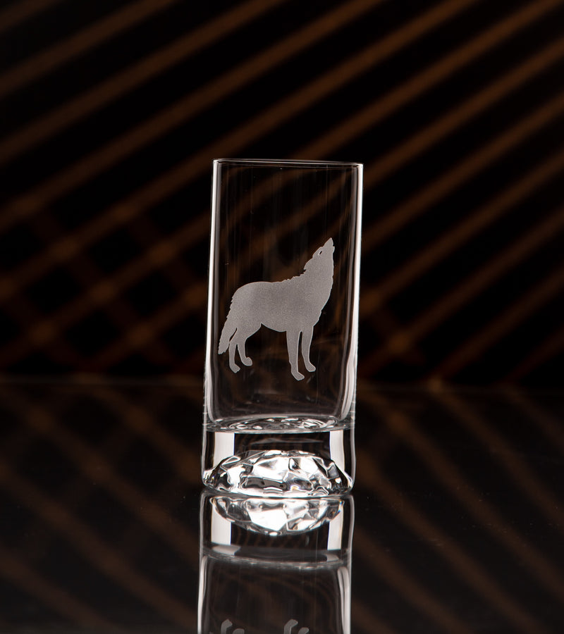 Crystal Highball Glass with Cut-In Bottom