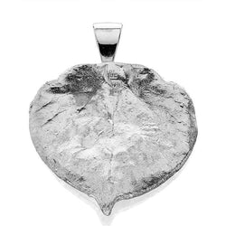 Silver X-Large Aspen Leaf Pendant