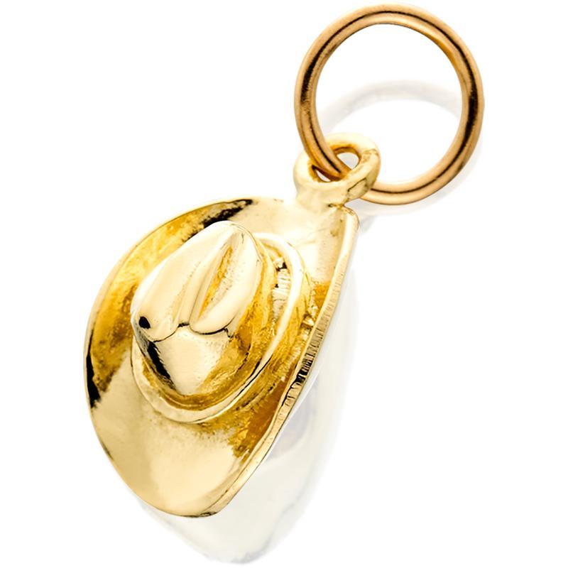 Cowboy Hat Charm w/Curled Brim