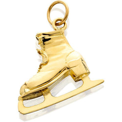 HD265; 14K Yellow Gold Large Figure Skate Charm