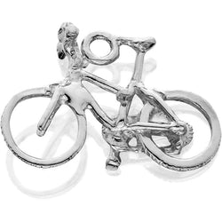 HDS160; Sterling Silver 3D Mountain Bike Charm