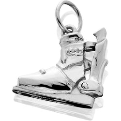 HDS183; Sterling Silver MED Rear Entry Ski Boot; Hinged
