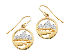Teton Earrings w/Diamond Pave Mountains