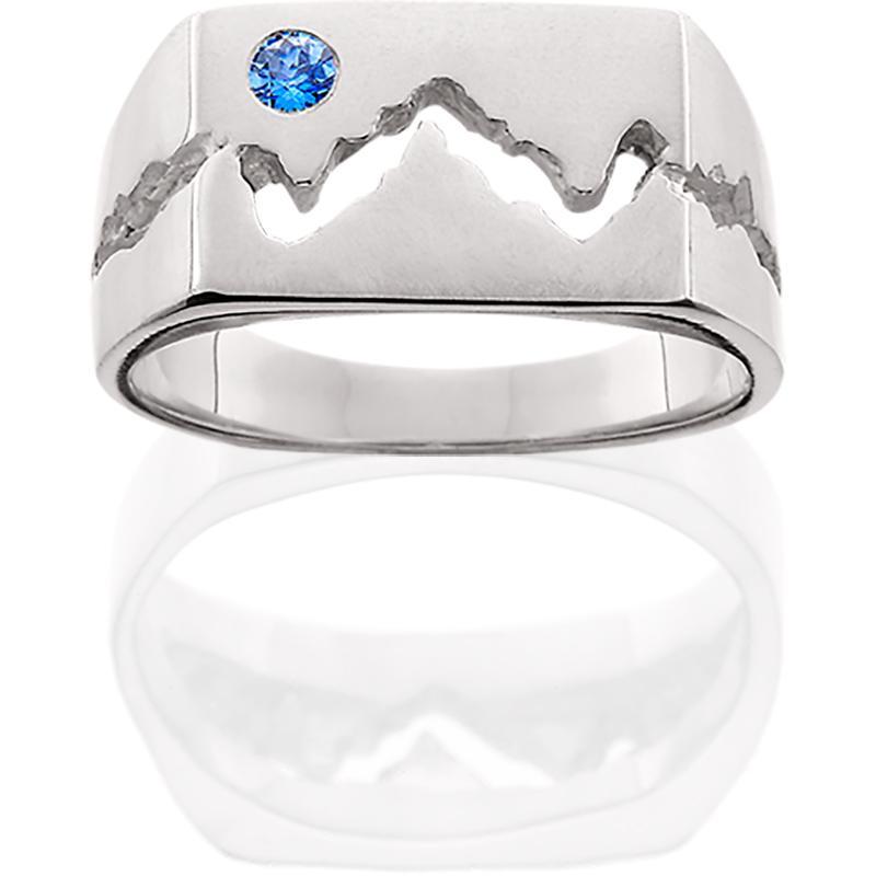 HR307; Women's Silver Wide Teton Ring