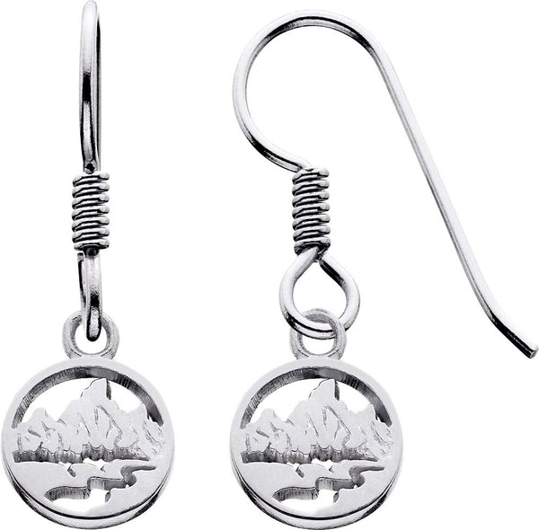 HS208; Extra Small Silver French Wire Teton Earrings