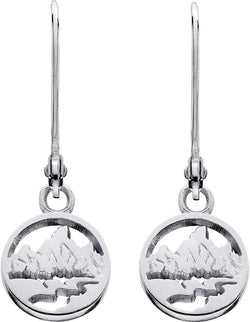 HES209; Extra Small Silver Teton Earrings