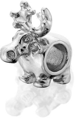 SUNS501; Silver Moose Spacer Charm